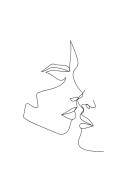 Couple Kissing Sketch | Crie seu próprio pôster