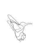Flying Bird Line Art No1 | Crie seu próprio pôster