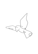 Flying Bird Line Art No2 | Crie seu próprio pôster
