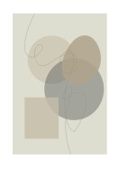 Shapes In Neutral Tones | Crie seu próprio pôster