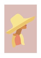 Woman In Sun Hat | Crie seu próprio pôster