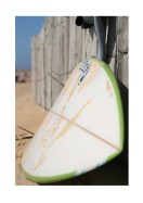 Surfboard In The Sand | Crie seu próprio pôster