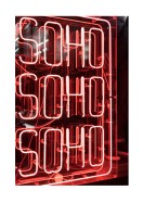 SoHo Neon Light Sign | Crie seu próprio pôster