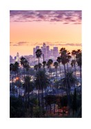 Los Angeles Skyline At Sunset | Crie seu próprio pôster