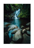 Waterfall In Forest | Crie seu próprio pôster