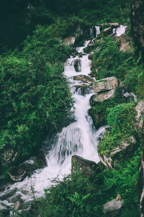 Beautiful Waterfall In The Himalayas