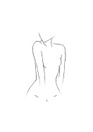 Female Body Silhouette No1 | Crie seu próprio pôster