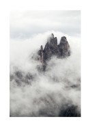 Mountain Peak Surrounded By Clouds | Crie seu próprio pôster