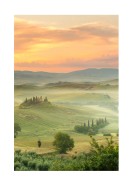 Misty Morning In Tuscany | Crie seu próprio pôster